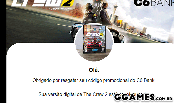 The Crew 2: Standard Edition para PC - Grátis para Clientes C6 Bank